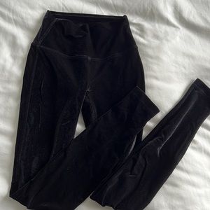 Lulu Lemon black velvet leggings